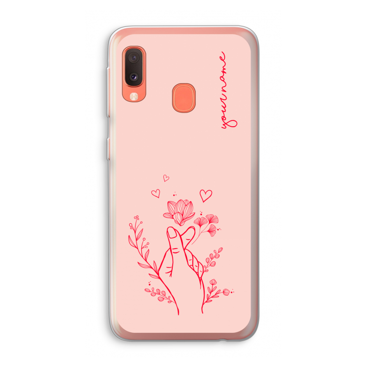 Giving Flowers: Samsung Galaxy A20e Transparant Hoesje