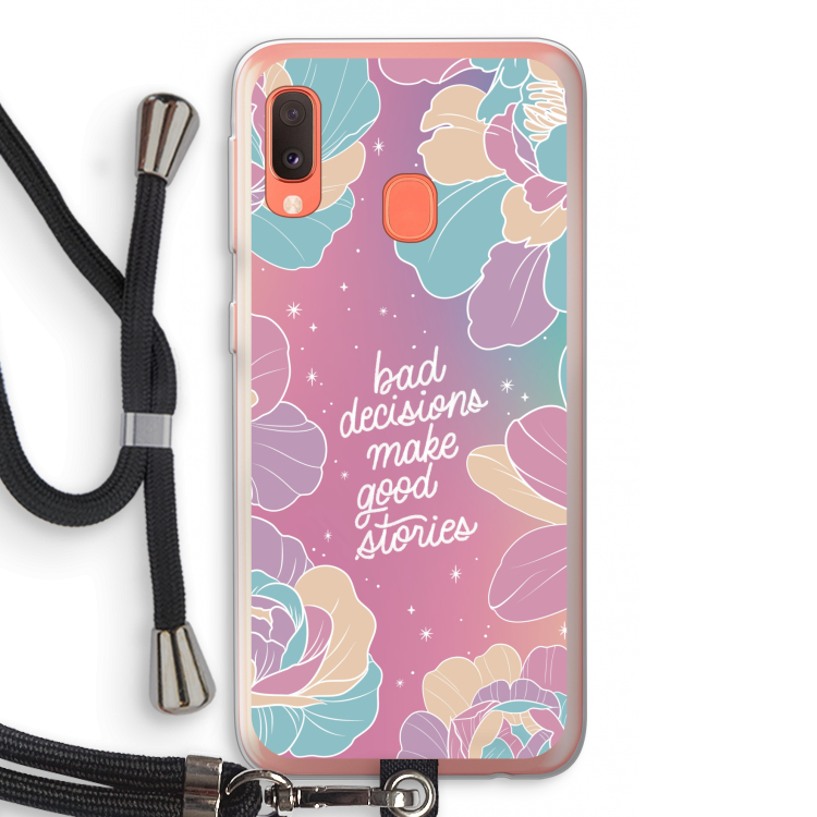 Good stories: Samsung Galaxy A20e Transparant Hoesje met koord