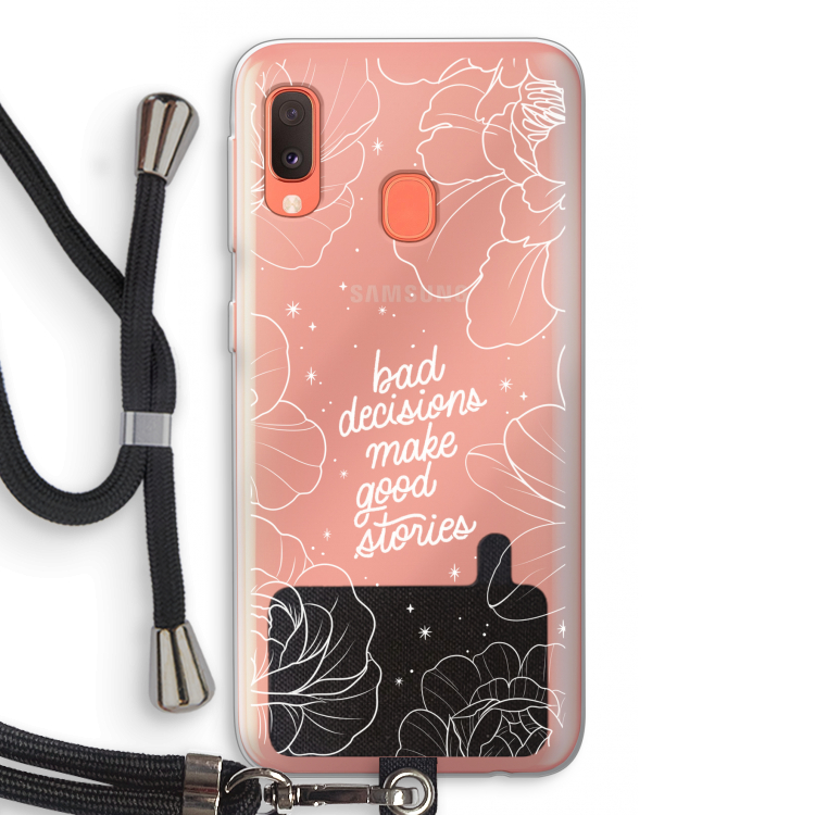 Good stories: Samsung Galaxy A20e Transparant Hoesje met koord