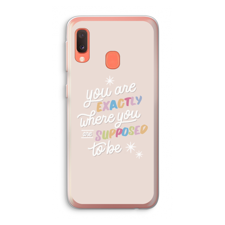 Right Place: Samsung Galaxy A20e Transparant Hoesje