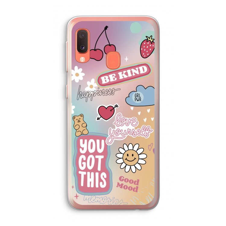 Positivity: Samsung Galaxy A20e Transparant Hoesje