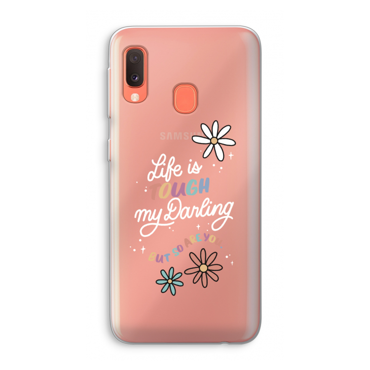 Tough Life: Samsung Galaxy A20e Transparant Hoesje