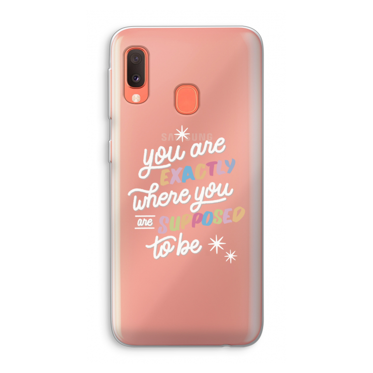 Right Place: Samsung Galaxy A20e Transparant Hoesje