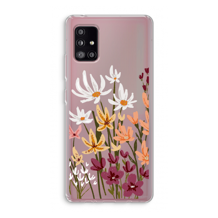Painted wildflowers: Samsung Galaxy A51 5G Transparant Hoesje
