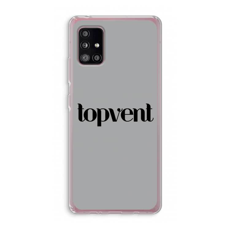 Topvent Grijs Zwart: Samsung Galaxy A51 5G Transparant Hoesje