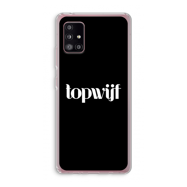 Topwijf Zwart: Samsung Galaxy A51 5G Transparant Hoesje