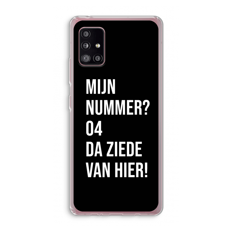Da ziede van hier - Zwart: Samsung Galaxy A51 5G Transparant Hoesje