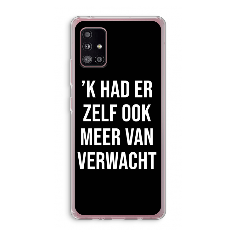 Meer verwacht - Zwart: Samsung Galaxy A51 5G Transparant Hoesje