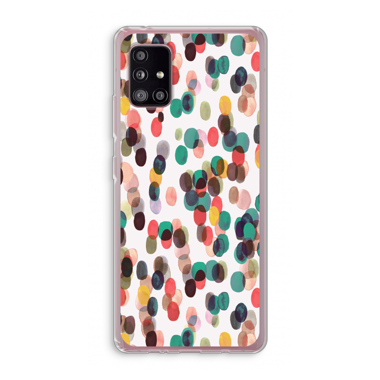 Tropical Dots: Samsung Galaxy A51 5G Transparant Hoesje