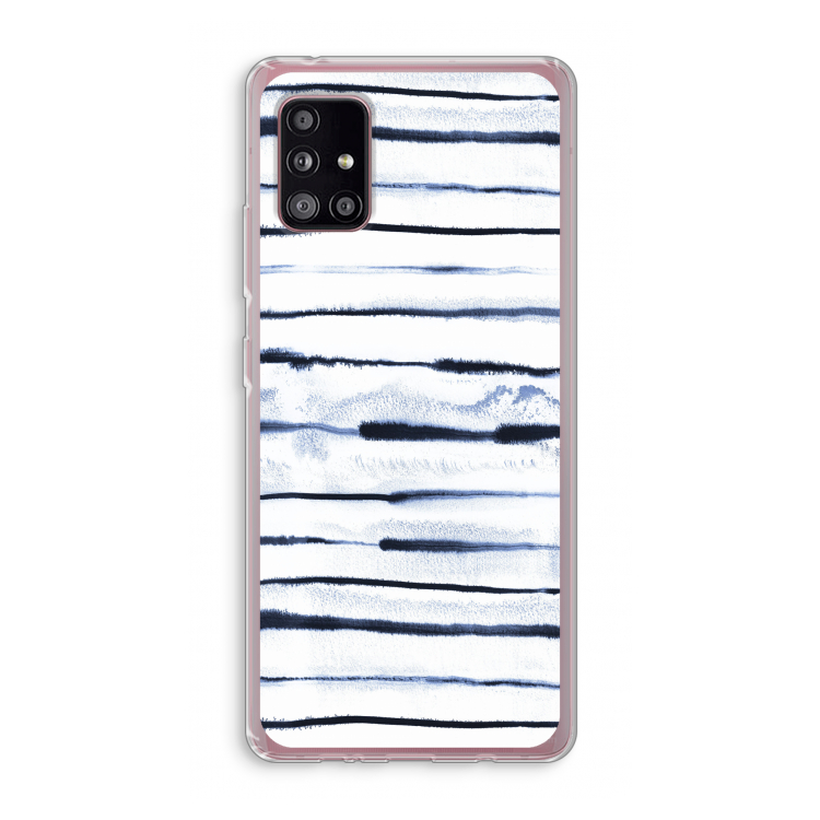 Ink Stripes: Samsung Galaxy A51 5G Transparant Hoesje