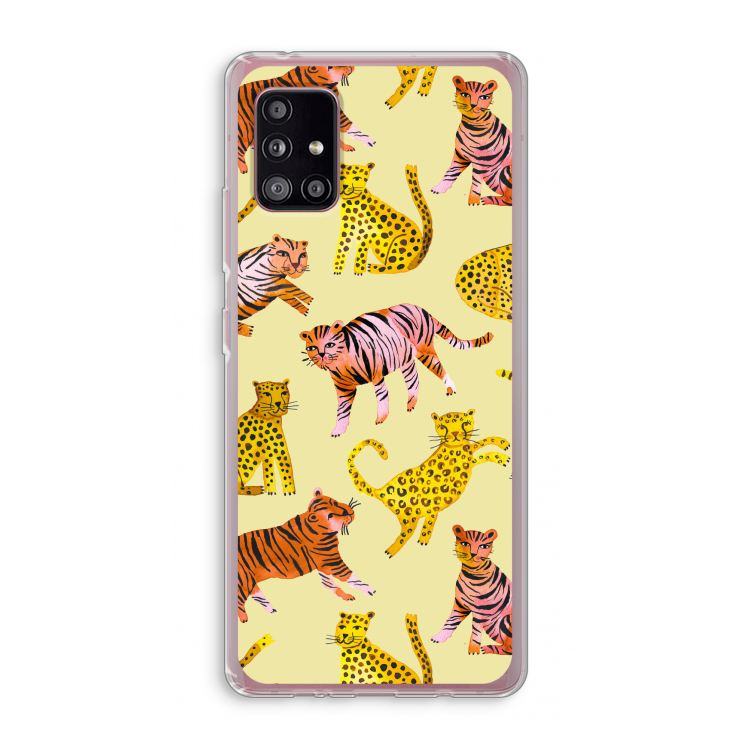 Cute Tigers and Leopards: Samsung Galaxy A51 5G Transparant Hoesje