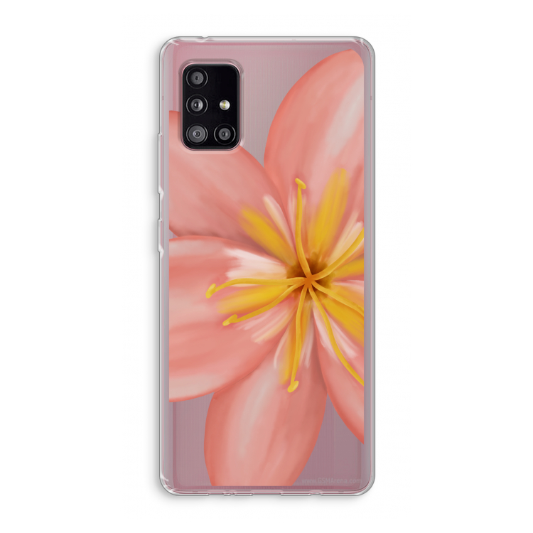Pink Ellila Flower: Samsung Galaxy A51 5G Transparant Hoesje