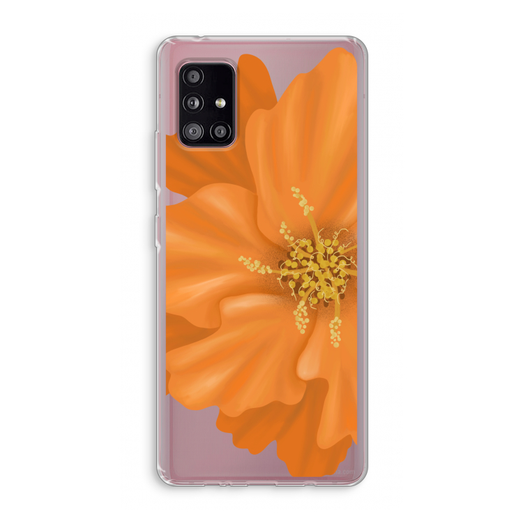 Orange Ellila flower: Samsung Galaxy A51 5G Transparant Hoesje