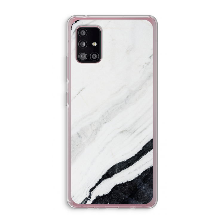 Elegante marmer: Samsung Galaxy A51 5G Transparant Hoesje