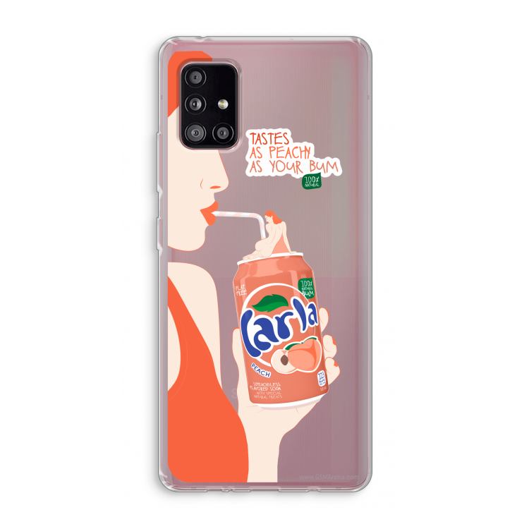 Peach please!: Samsung Galaxy A51 5G Transparant Hoesje