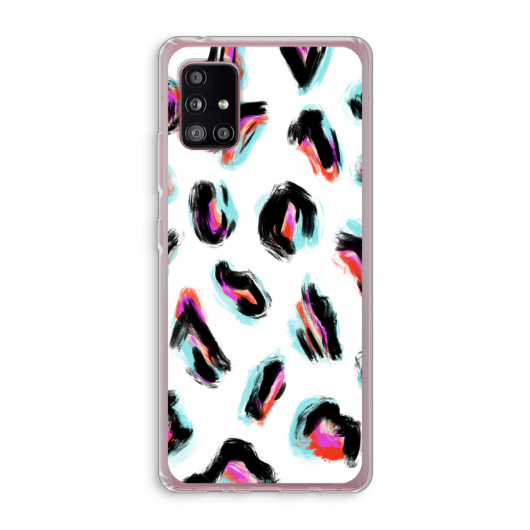 Cheetah color: Samsung Galaxy A51 5G Transparant Hoesje