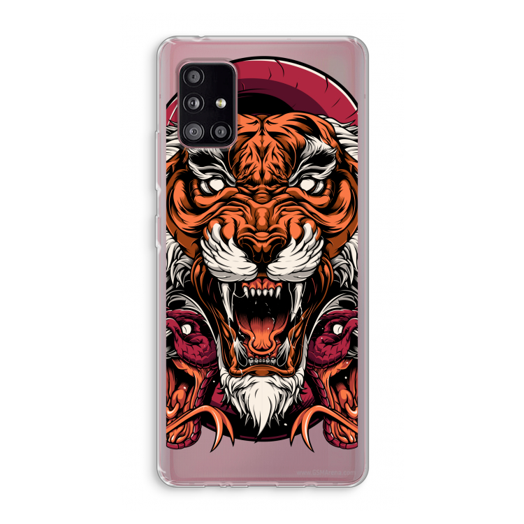 Tiger and Rattlesnakes: Samsung Galaxy A51 5G Transparant Hoesje