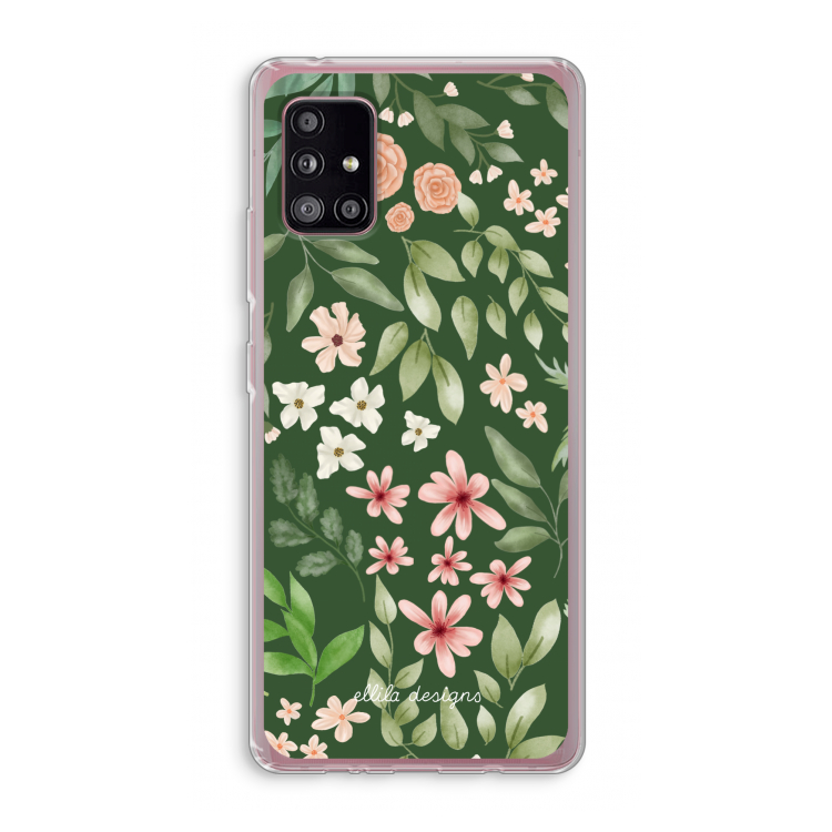 Botanical green sweet flower heaven: Samsung Galaxy A51 5G Transparant Hoesje