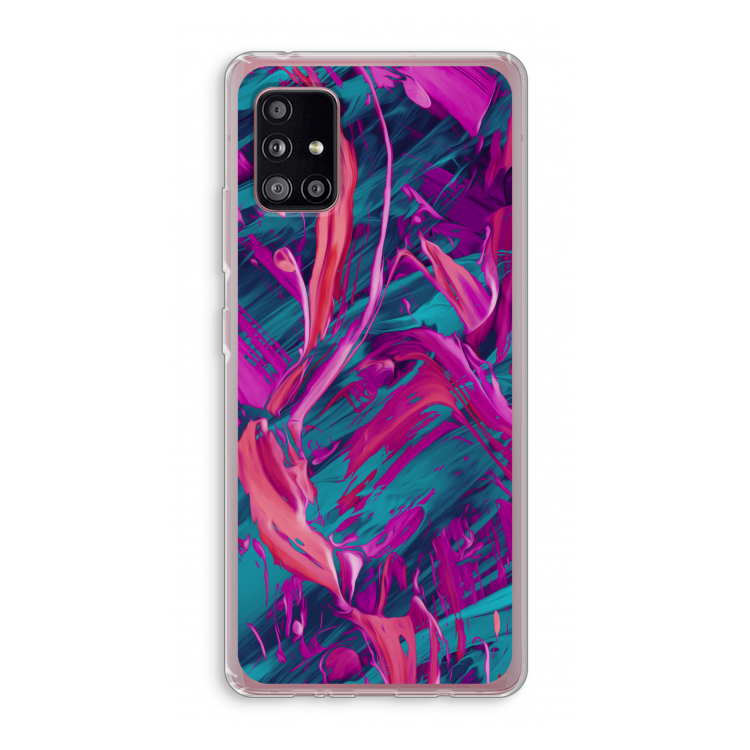 Pink Clouds: Samsung Galaxy A51 5G Transparant Hoesje