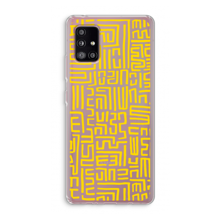 Majorelle Blue Print: Samsung Galaxy A51 5G Transparant Hoesje