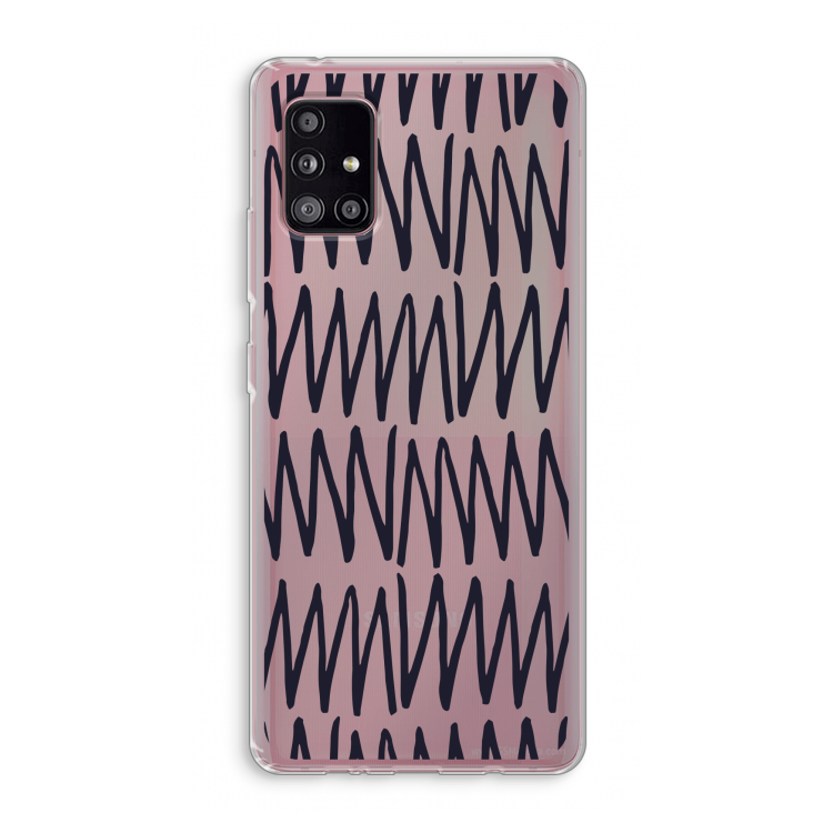 Marrakech Zigzag: Samsung Galaxy A51 5G Transparant Hoesje
