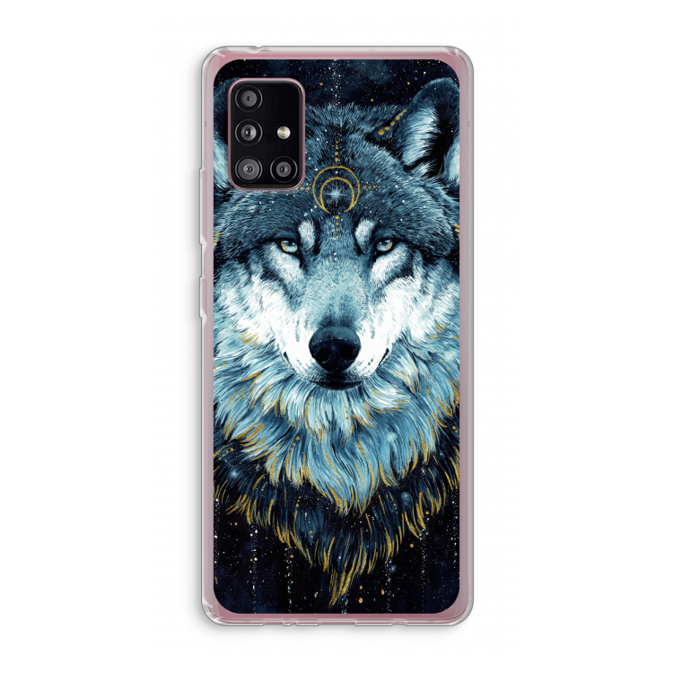 Darkness Wolf: Samsung Galaxy A51 5G Transparant Hoesje