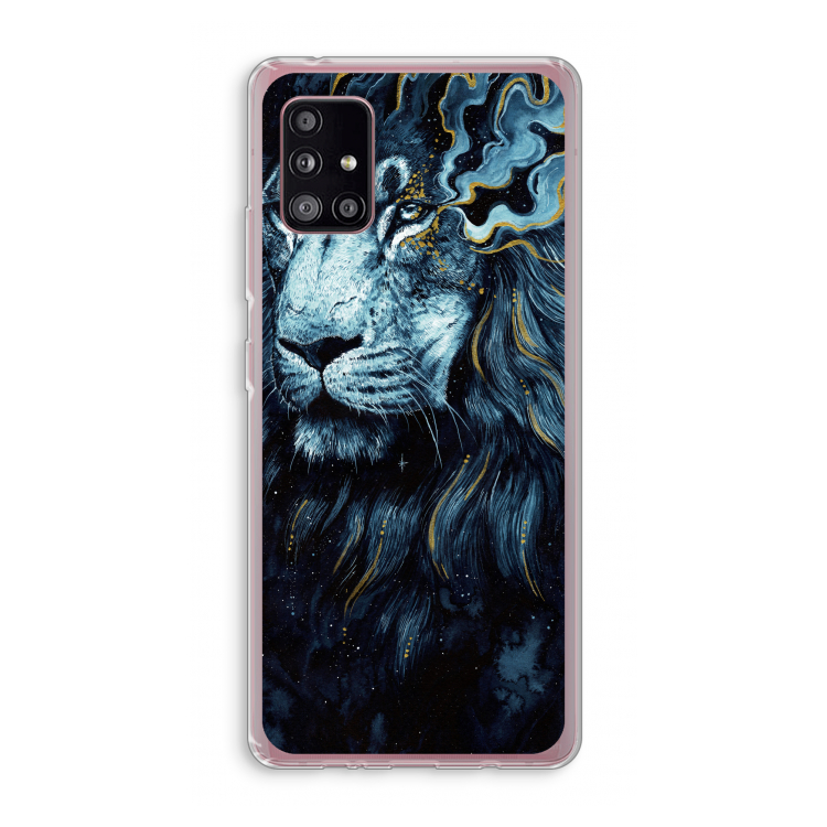 Darkness Lion: Samsung Galaxy A51 5G Transparant Hoesje