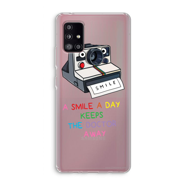 Smile: Samsung Galaxy A51 5G Transparant Hoesje