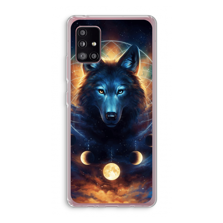Wolf Dreamcatcher: Samsung Galaxy A51 5G Transparant Hoesje