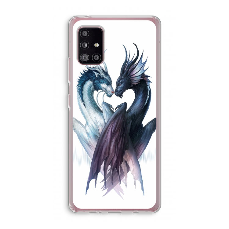 Yin Yang Dragons: Samsung Galaxy A51 5G Transparant Hoesje