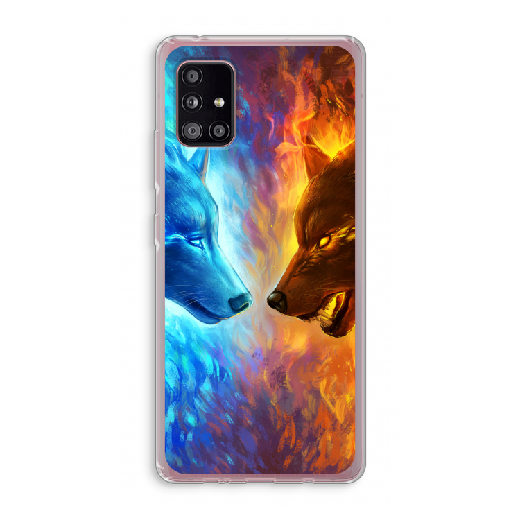 Fire & Ice: Samsung Galaxy A51 5G Transparant Hoesje