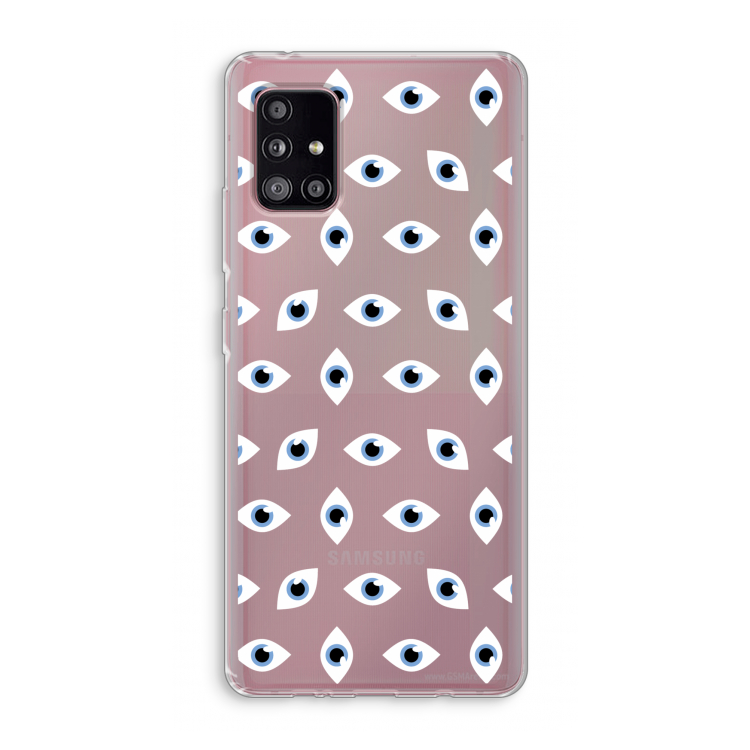 Eyes pattern: Samsung Galaxy A51 5G Transparant Hoesje
