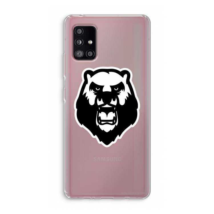 Angry Bear (white): Samsung Galaxy A51 5G Transparant Hoesje