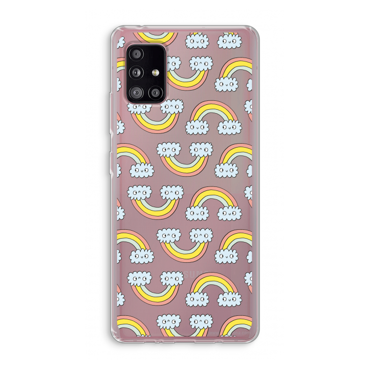 Regenboog: Samsung Galaxy A51 5G Transparant Hoesje