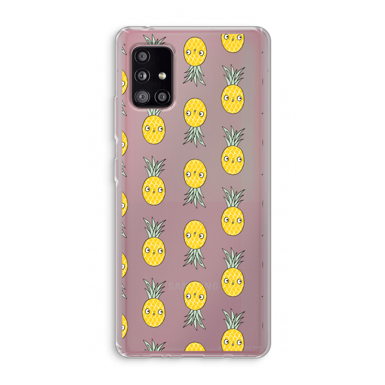 Ananas: Samsung Galaxy A51 5G Transparant Hoesje