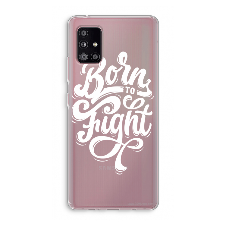 Born to Fight: Samsung Galaxy A51 5G Transparant Hoesje