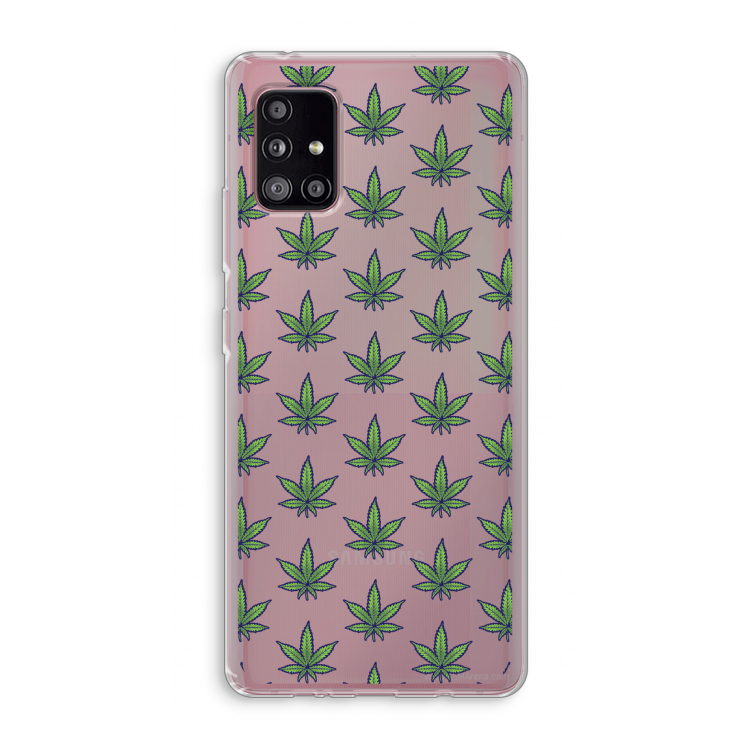 Weed: Samsung Galaxy A51 5G Transparant Hoesje
