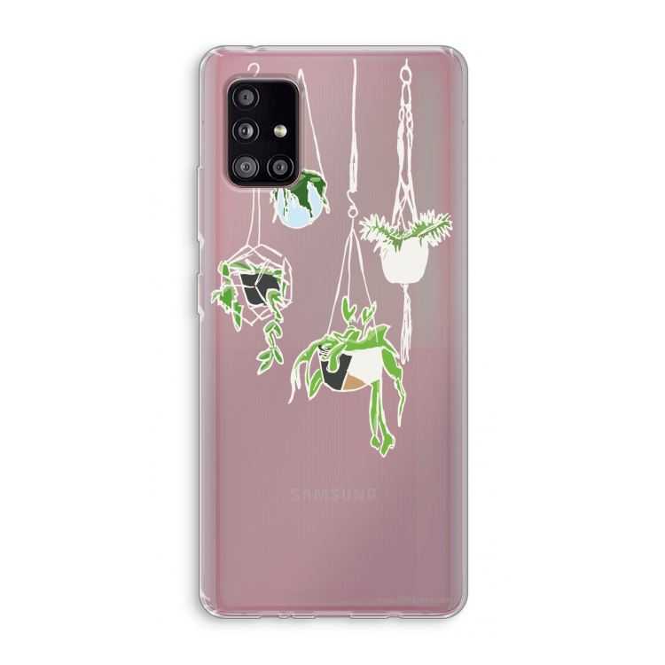 Hang In There: Samsung Galaxy A51 5G Transparant Hoesje