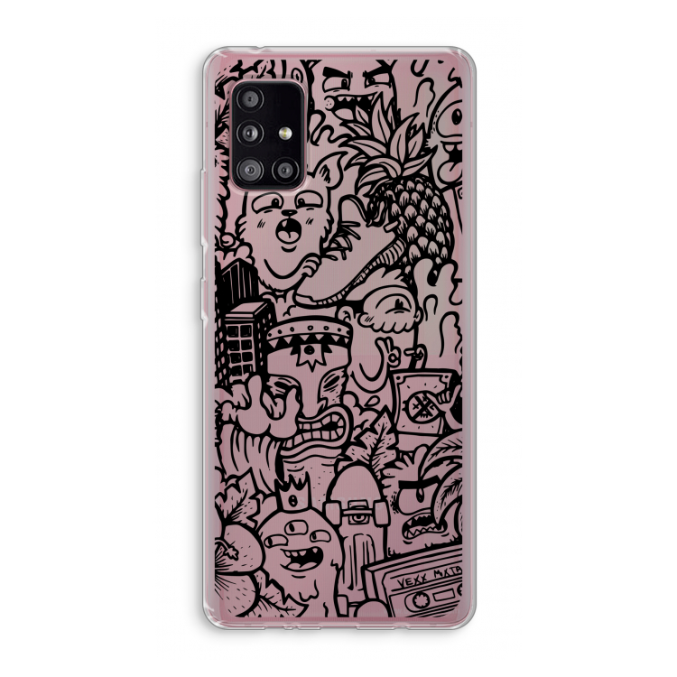 Vexx Black Mixtape: Samsung Galaxy A51 5G Transparant Hoesje