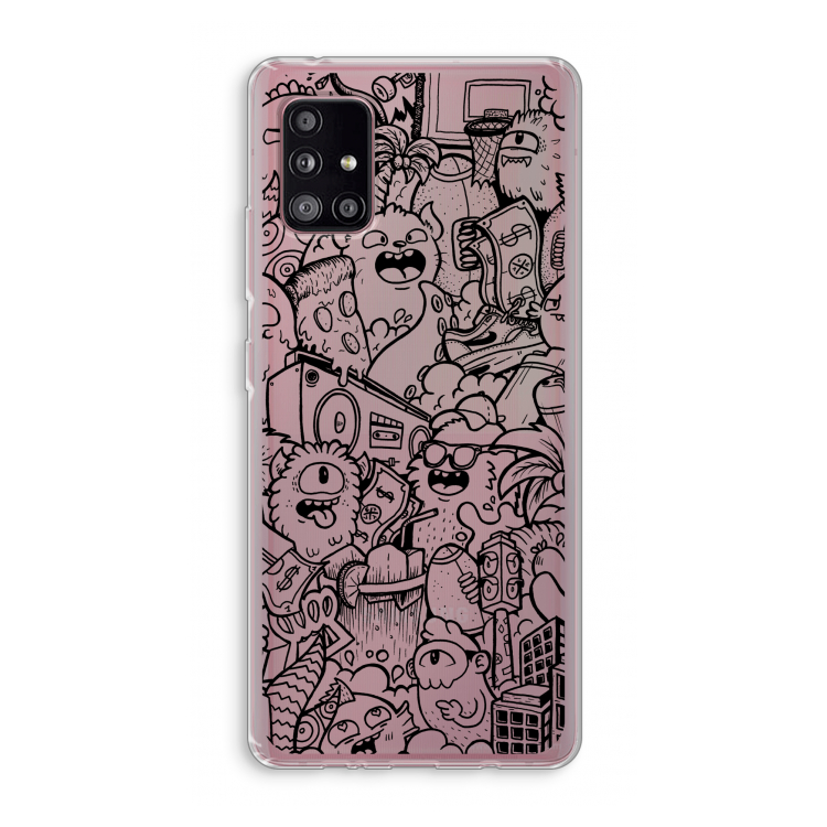 Vexx Black City : Samsung Galaxy A51 5G Transparant Hoesje