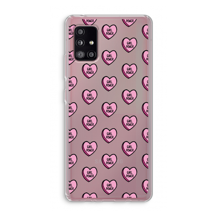 GIRL POWER: Samsung Galaxy A51 5G Transparant Hoesje