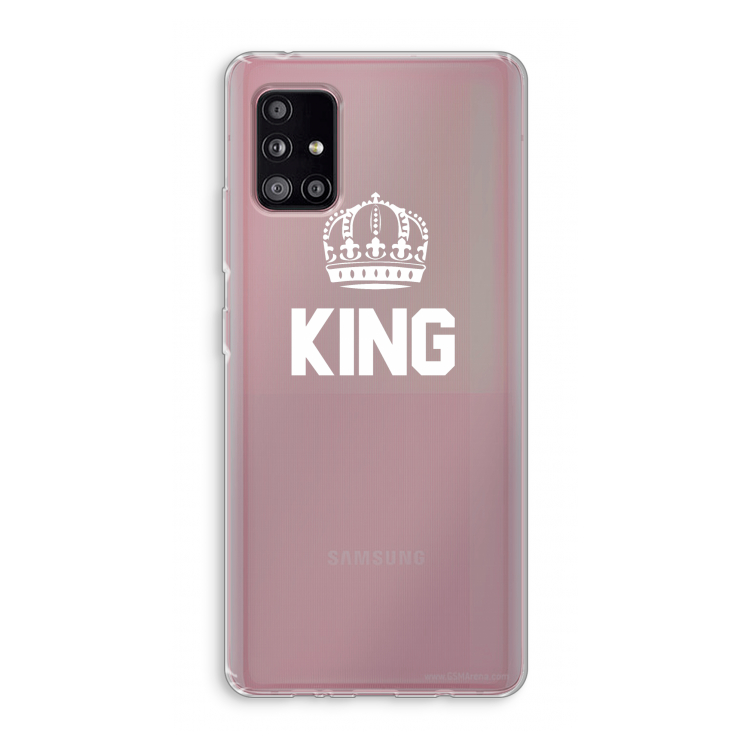 King zwart: Samsung Galaxy A51 5G Transparant Hoesje