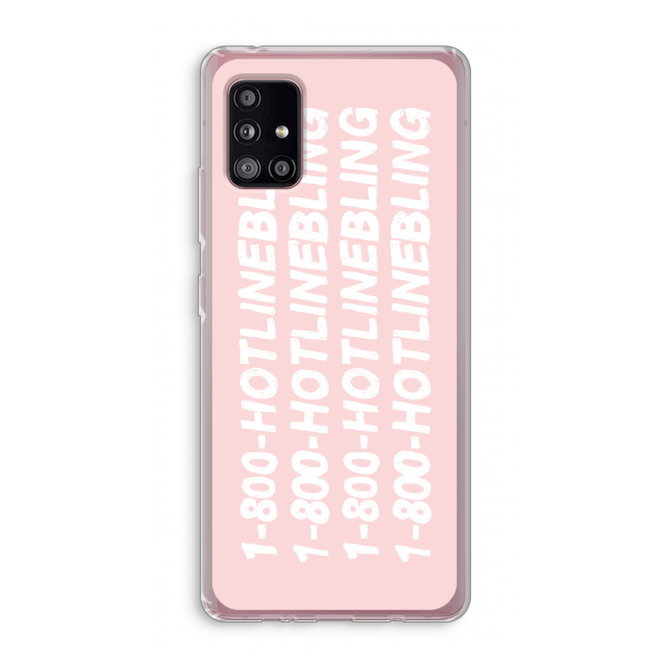 Hotline bling pink: Samsung Galaxy A51 5G Transparant Hoesje