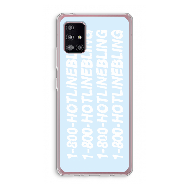 Hotline bling blue: Samsung Galaxy A51 5G Transparant Hoesje