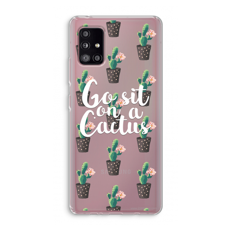 Cactus quote: Samsung Galaxy A51 5G Transparant Hoesje