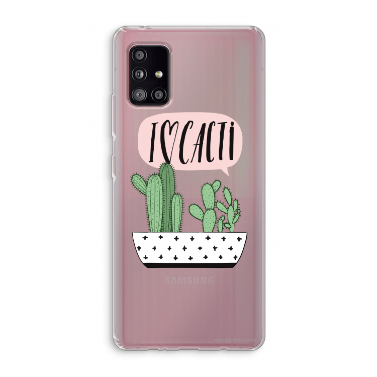 I love cacti: Samsung Galaxy A51 5G Transparant Hoesje