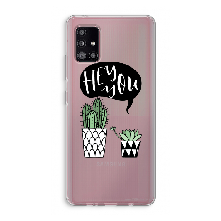 Hey you cactus: Samsung Galaxy A51 5G Transparant Hoesje