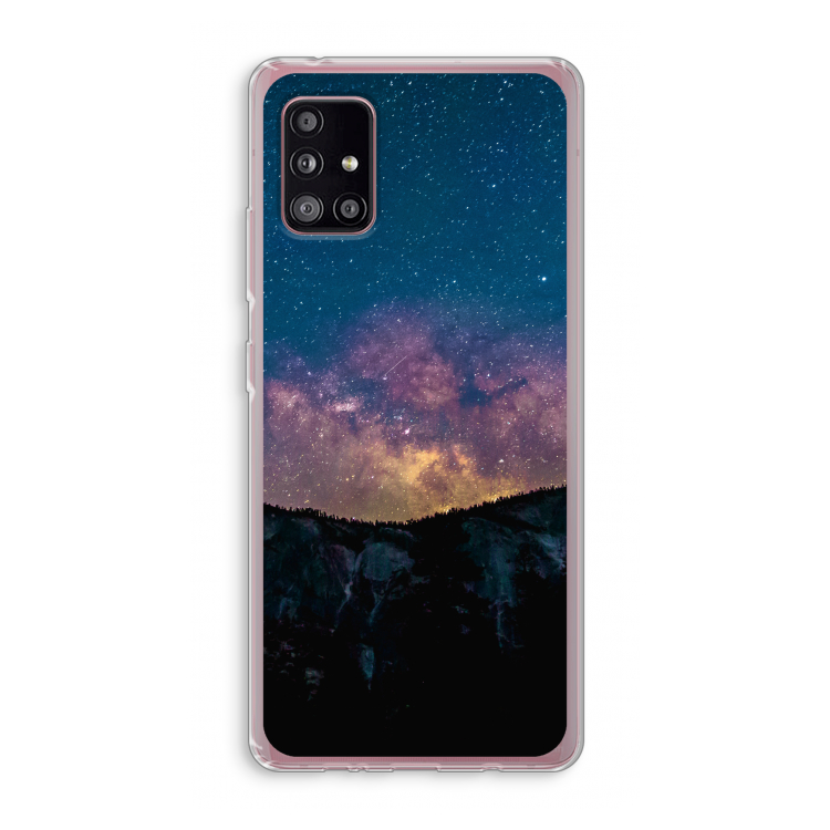 Travel to space: Samsung Galaxy A51 5G Transparant Hoesje