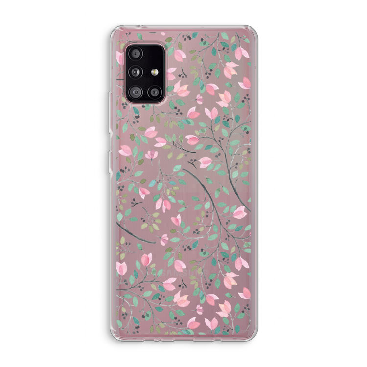 Sierlijke bloemen: Samsung Galaxy A51 5G Transparant Hoesje
