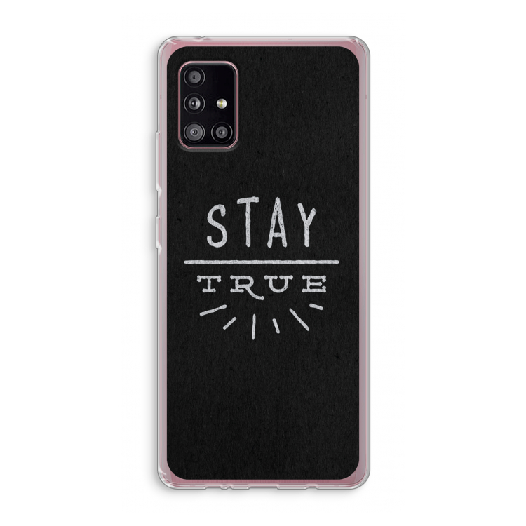 Stay true: Samsung Galaxy A51 5G Transparant Hoesje